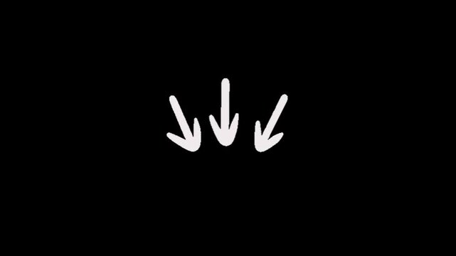 White hand drawn arrows for editing.