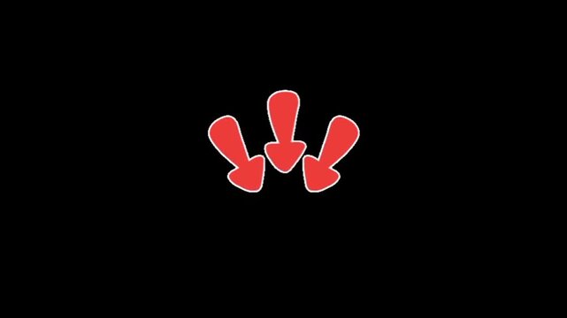Doodle arrow pointing downward.