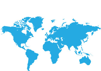 Obraz premium Us World Map Vector Illustration