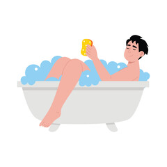 Naklejka premium Bubble Bath Vector Concept illustrations EPS File 
