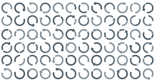 Recycling Arrows Pattern: Circular Arrows, Refresh, Reload, Repeat, Cycle, Loop, Update