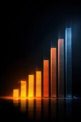 Fototapeta premium Abstract bars glow in gradient hues