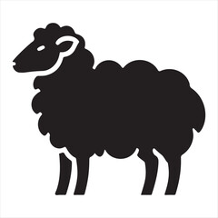 Obraz premium Sheep vector silhouette clip art logo design concept illustration idea