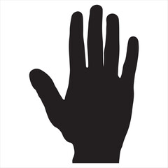 Obraz premium Open Hand Silhouette Stop Gesture