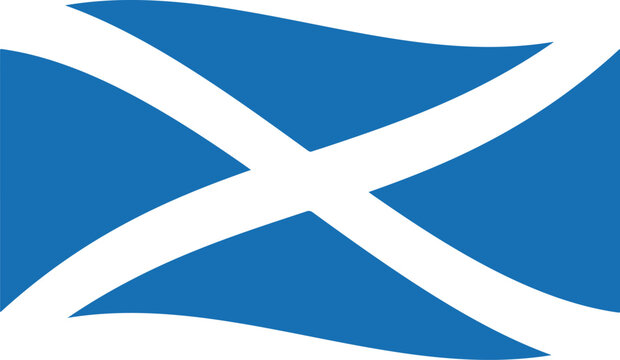 Waving flag of scotland