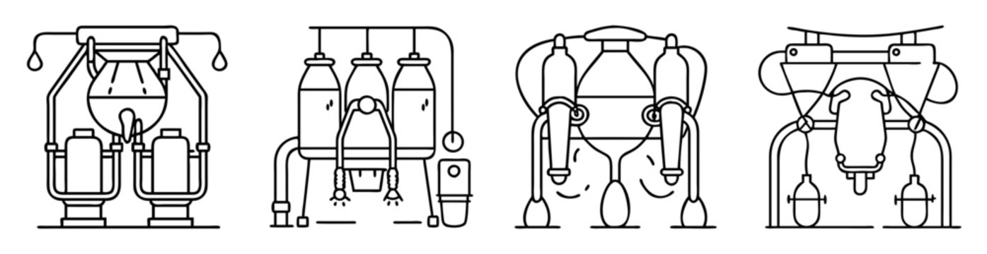 Stylized line art illustration of chemical separation apparatus laboratory equipment