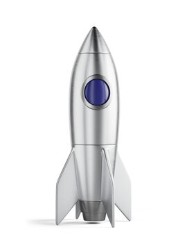 Rocket isolated on transparent background - 3d rendering of 3d rocket icon