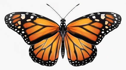 Fototapeta premium Orange and black butterfly wings