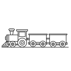 Train engine illustration in simple line style, isolated on clean background, representing railway transport, travel concept, industrial vehicle, and minimal icon design.  © The Creative Idea