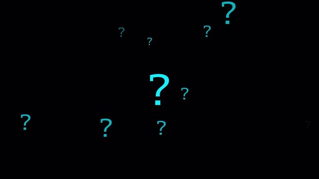 Question mark animation Quiz trivia game competition question mark frame for quizzes and FAQs Question mark symbol Answer question Examination test in transparent background in 4K animation