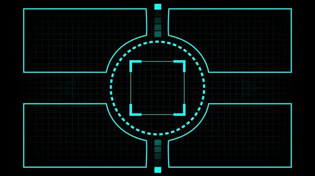Circular diagram with square and arrows indicating directions and boundaries