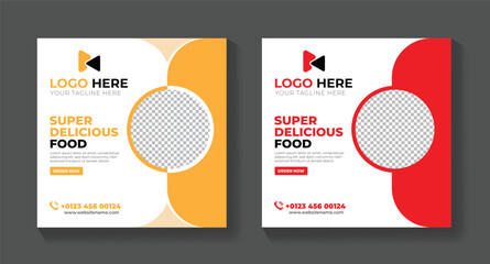 Super Delicious Food Social Media Template | Modern Restaurant Promotion Design
