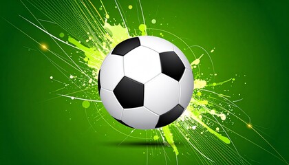 Naklejka premium abstract Football or soccer background with big ball, vector style