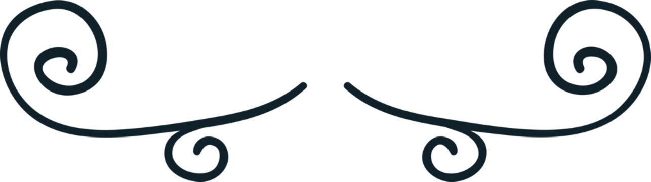 Decorative divider element. Border florish element. Vector design.