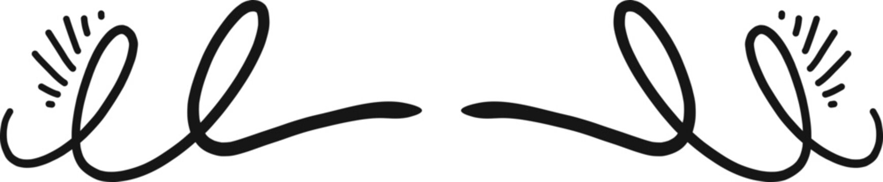 Decorative divider element. Border florish element. Vector design.