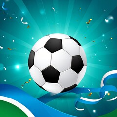 Naklejka premium abstract Football or soccer background with big ball, vector style