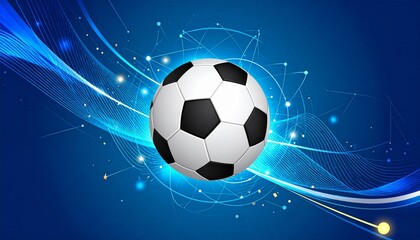 Fototapeta premium abstract Football or soccer background with big ball, vector style