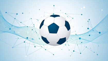 Fototapeta premium abstract Football or soccer background with big ball, vector style
