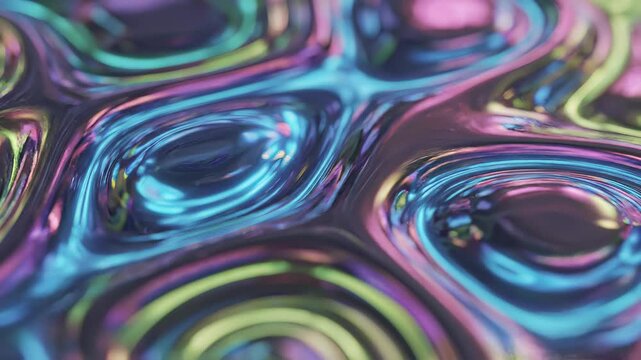 Y2Kネオン液体光沢がゆらめく近未来テクスチャ背景