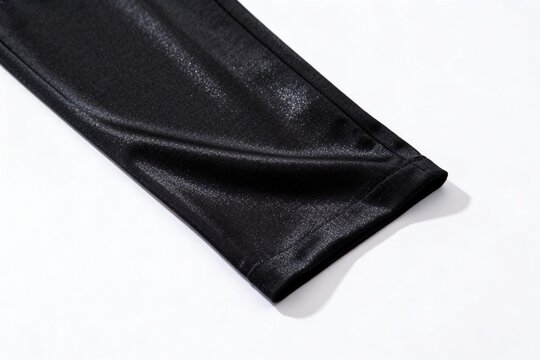 Closeup of shiny black fabric