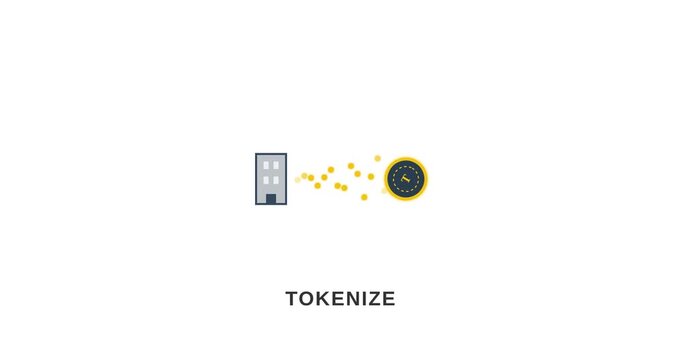 Asset Tokenization Process on Blockchain Network Concept