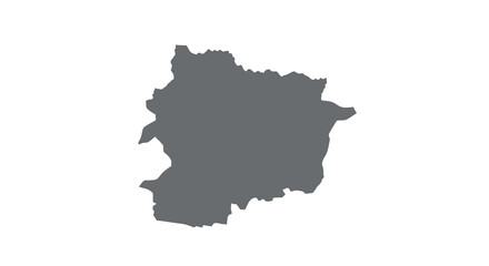 Obraz premium A stark solid black silhouette depicting the geographical outline of the iberian peninsula high quality professional