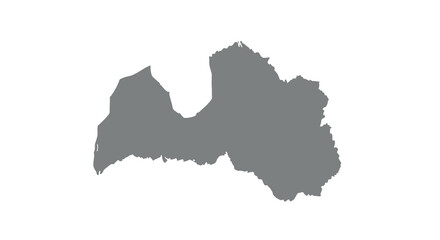 Obraz premium A dark irregular shape resembling a landmass or abstract mountain range on white high quality professional