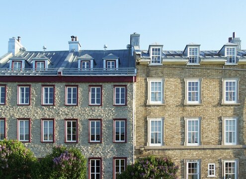 French Colonial Buildings in Quebec City, Canada
