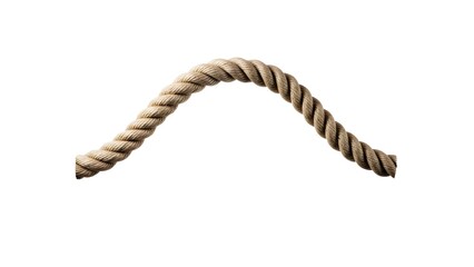 Naklejka premium A sturdy rope arched on a transparent background