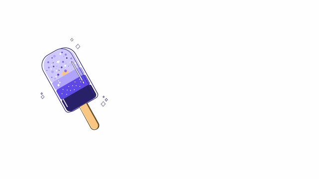 Cosmic ice cream bar with stars and moon graphics representing a creative summer snack and magical dreamlike treat for children and adults