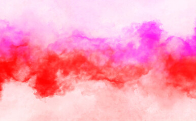 Obraz premium Abstract watercolor painting background with vibrant pink and red hues blending together