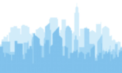 Fototapeta premium Abstract city skyline silhouette, urban landscape background, modern buildings and skyscrapers vector illustration