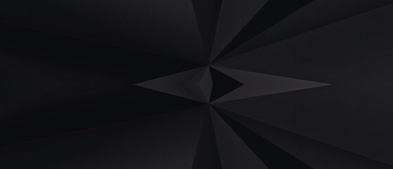 Obraz premium Abstract dark geometric vector illustration featuring a central crystalline diamond shape radiating sharp lines into a black void background design