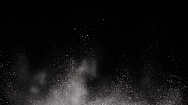 Smoke Rising on Black Background.