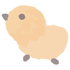 ひよこのアイコン・動物の装飾 水彩のぬくもり：幼稚園HP用ベクターアイコン © momonga