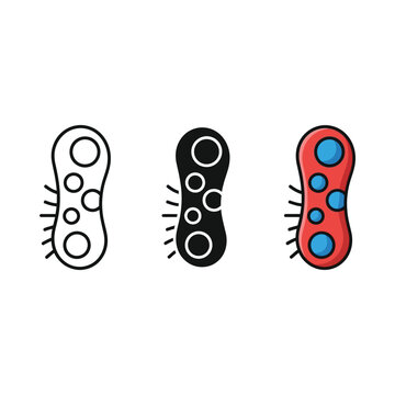 Illustration of a cell undergoing binary fission and division processes