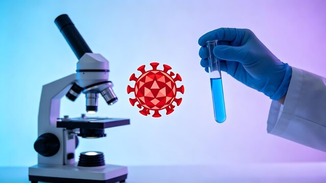 Microscope and virus test tube