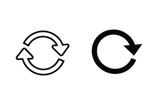 Reload & Refresh Icon: Circular Arrow Repeat Cycle Symbol for Web and UI
