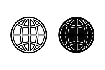 Fototapeta premium Global Internet Web and World Connectivity Icon