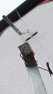 Lightning rod connected with cooper wire