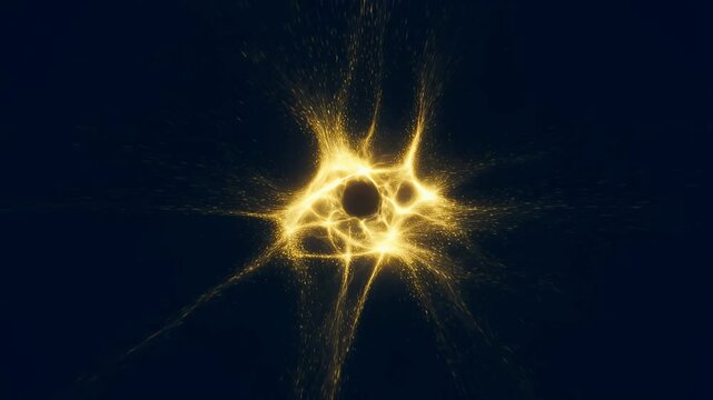 Abstract glowing energy vortex with particles for space science fiction or fantasy backgrounds, glow, light.