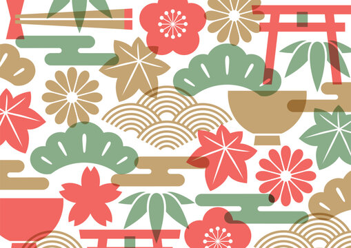 日本のアイコン模様