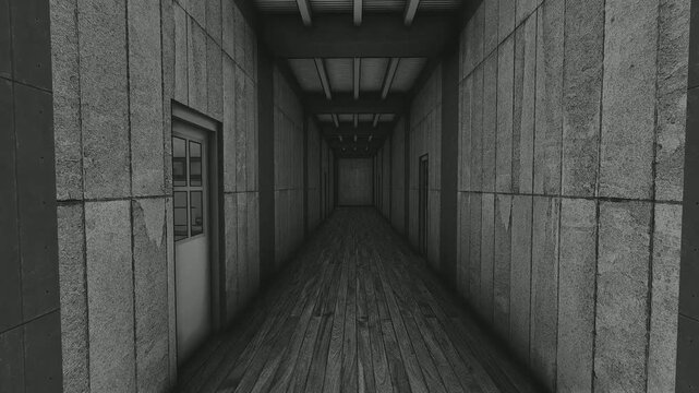 Liminal Space Empty Backroom Eerie Scary Interior