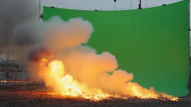 burning gas pump