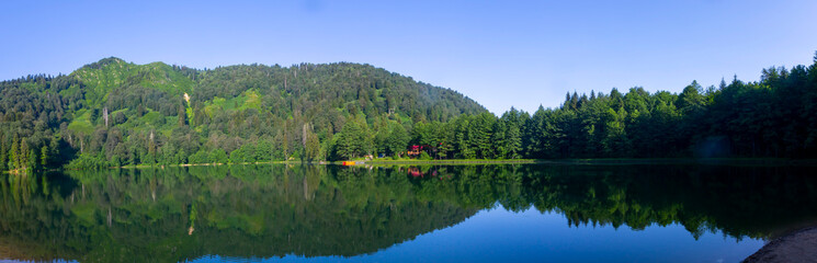 Obraz premium Karagöl is a landslide-dammed lake located 25-27 kilometers from Borçka district in Artvin.
