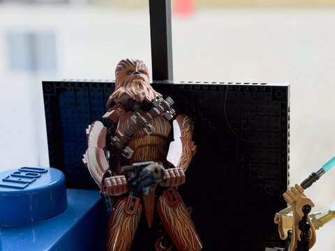 Lego chewbacca minifigure close-up