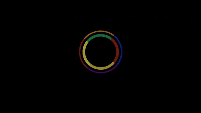 Dynamic Rainbow Loading Wheel, displaying a vivid circular pattern that rotates and shimmers with changing colors, symbolizing a loading process.
