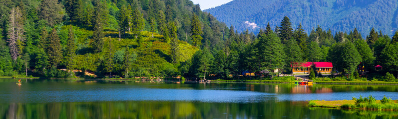 Obraz premium Karagöl is a landslide-dammed lake located 25-27 kilometers from Borçka district in Artvin.