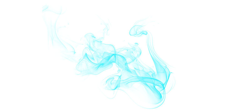 Teal cyan smoke plume abstract swirl background ethereal wispy vapor mist on black backdrop decorative motion art design