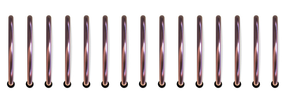 Realistic metal ring binders for notebooks or calendars. 3D black, steel, gold spring	